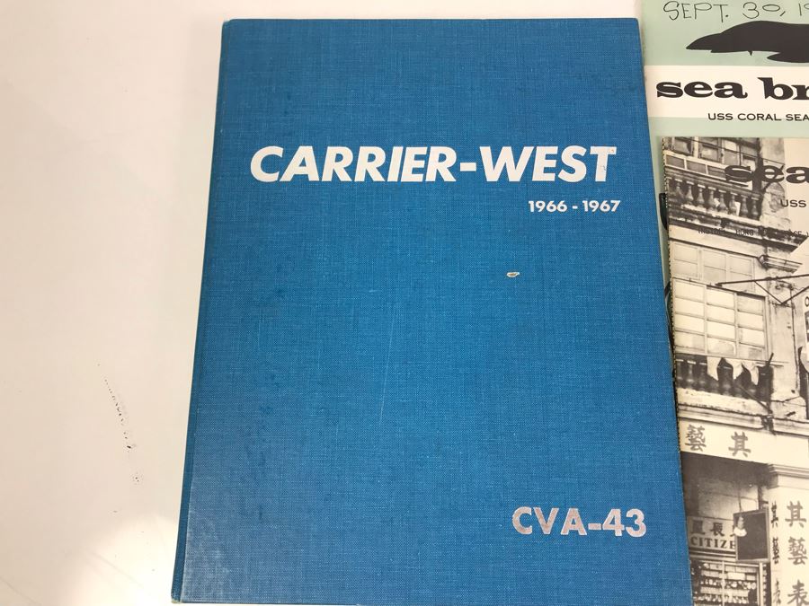 1966-1967 USS Coral Sea (CV-43) Carrier-West Cruise Book, USS Coral Sea Tonkin Gulf Yacht Club Letter From Commanding Officer (1967) Vietnam Combat Zone Air Strikes And Coral Sea Sea Breeze Newsletters 'The Supremes' - See Photos [Photo 9]