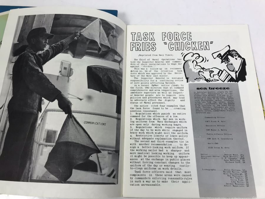1966-1967 USS Coral Sea (CV-43) Carrier-West Cruise Book, USS Coral Sea Tonkin Gulf Yacht Club Letter From Commanding Officer (1967) Vietnam Combat Zone Air Strikes And Coral Sea Sea Breeze Newsletters 'The Supremes' - See Photos [Photo 15]