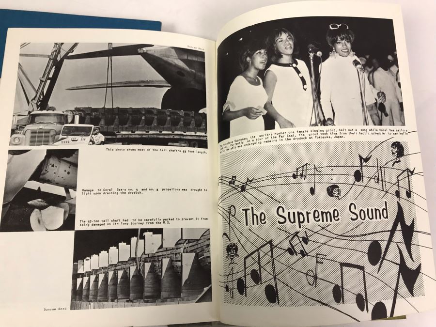 1966-1967 USS Coral Sea (CV-43) Carrier-West Cruise Book, USS Coral Sea Tonkin Gulf Yacht Club Letter From Commanding Officer (1967) Vietnam Combat Zone Air Strikes And Coral Sea Sea Breeze Newsletters 'The Supremes' - See Photos [Photo 16]