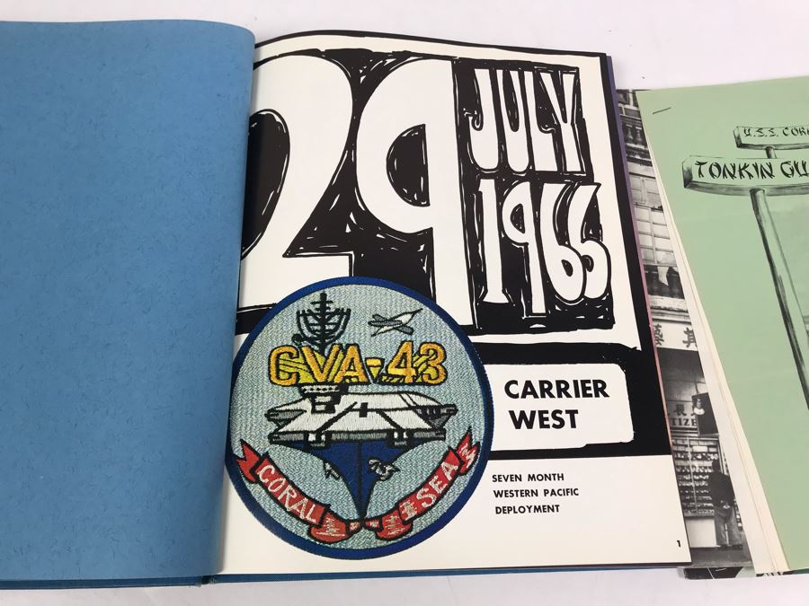 1966-1967 USS Coral Sea (CV-43) Carrier-West Cruise Book, USS Coral Sea Tonkin Gulf Yacht Club Letter From Commanding Officer (1967) Vietnam Combat Zone Air Strikes And Coral Sea Sea Breeze Newsletters 'The Supremes' - See Photos [Photo 27]