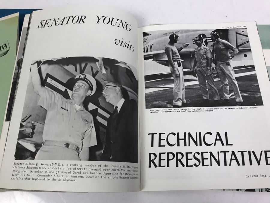 1966-1967 USS Coral Sea (CV-43) Carrier-West Cruise Book, USS Coral Sea Tonkin Gulf Yacht Club Letter From Commanding Officer (1967) Vietnam Combat Zone Air Strikes And Coral Sea Sea Breeze Newsletters 'The Supremes' - See Photos [Photo 22]