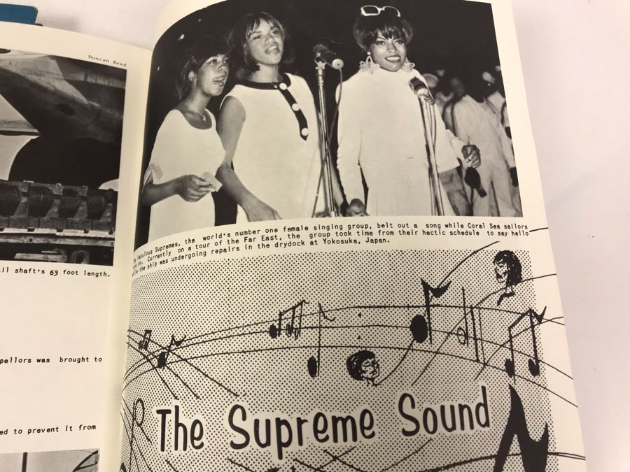 1966-1967 USS Coral Sea (CV-43) Carrier-West Cruise Book, USS Coral Sea Tonkin Gulf Yacht Club Letter From Commanding Officer (1967) Vietnam Combat Zone Air Strikes And Coral Sea Sea Breeze Newsletters 'The Supremes' - See Photos [Photo 18]