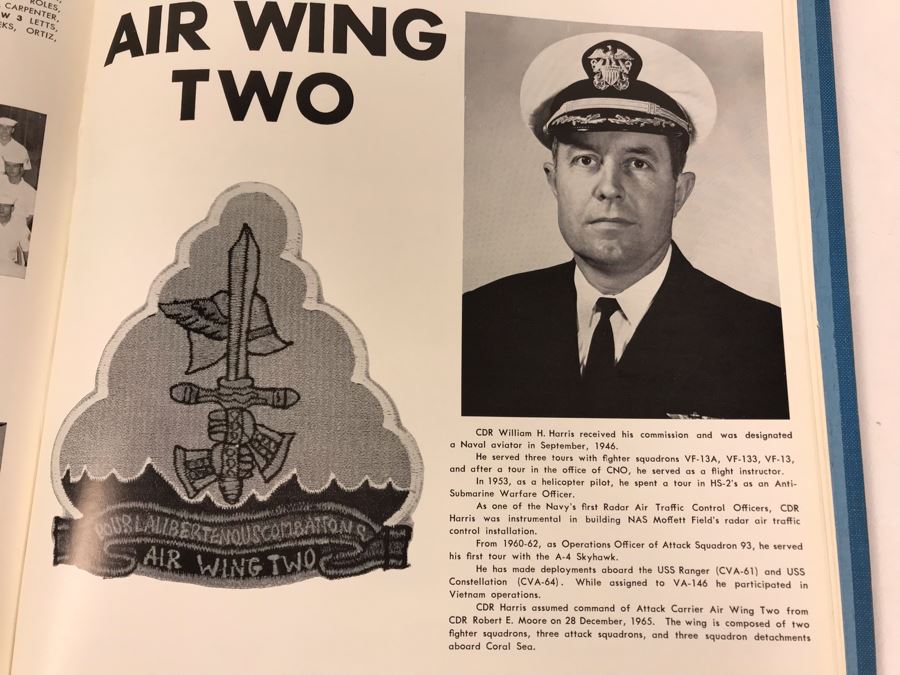 1966-1967 USS Coral Sea (CV-43) Carrier-West Cruise Book, USS Coral Sea Tonkin Gulf Yacht Club Letter From Commanding Officer (1967) Vietnam Combat Zone Air Strikes And Coral Sea Sea Breeze Newsletters 'The Supremes' - See Photos [Photo 5]
