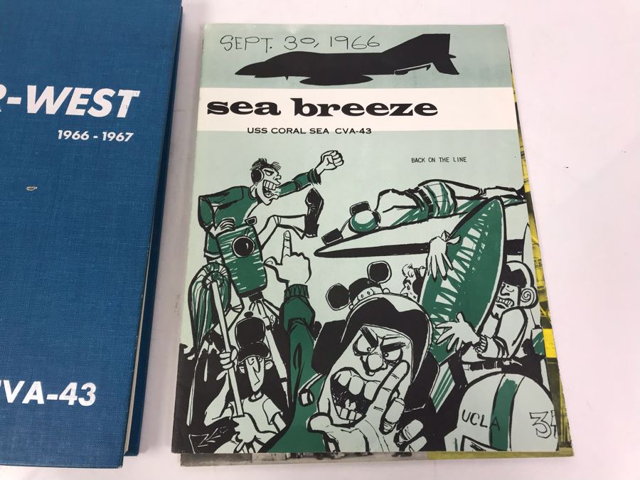 1966-1967 USS Coral Sea (CV-43) Carrier-West Cruise Book, USS Coral Sea Tonkin Gulf Yacht Club Letter From Commanding Officer (1967) Vietnam Combat Zone Air Strikes And Coral Sea Sea Breeze Newsletters 'The Supremes' - See Photos [Photo 14]