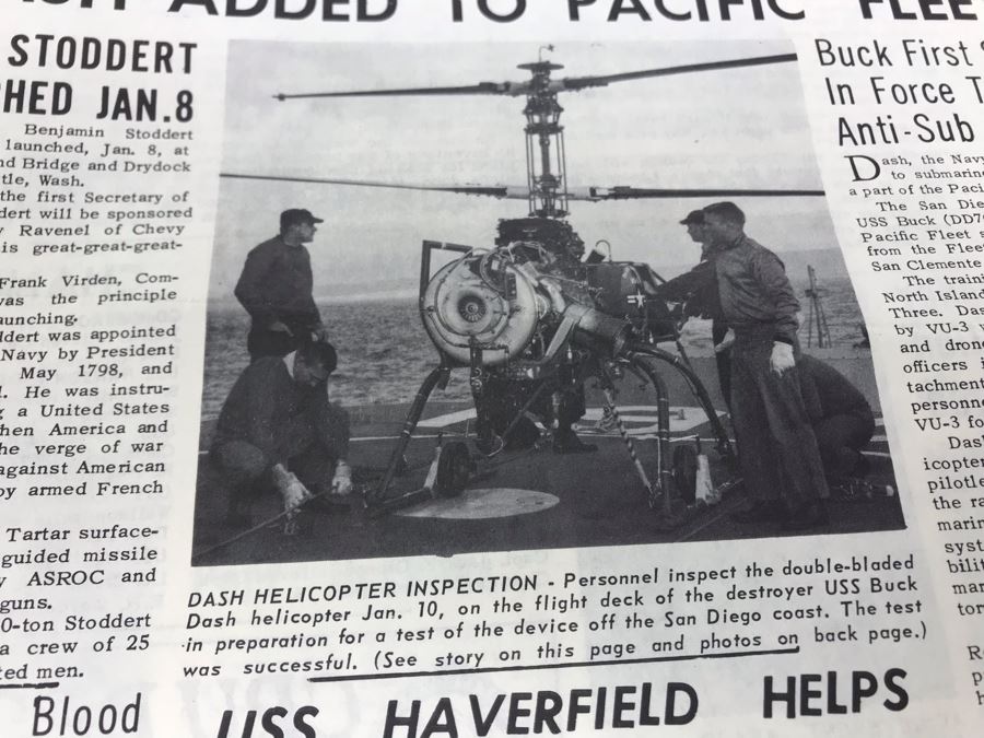 1962 Destroyers - 60 Years Book By Captain William G. Schofield, USNR And CRUDESPAC Newsletter Featuring Article On DASH Added To Pacific Fleet [Photo 14]