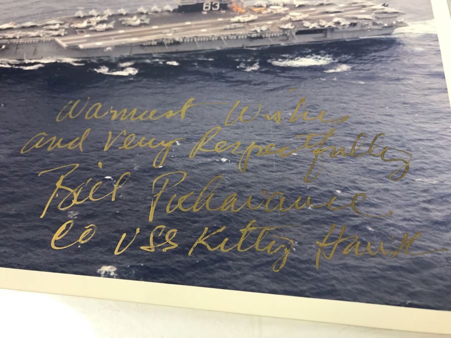 Change Of Command Program For USS Coral Sea CVA-43 1971 And 1972, Signed Photograph Of USS Kitty Hawk, Signed 1978 Letter From Navy Commander In Chief Pacific Maurice F. Weisner And More [Photo 3]