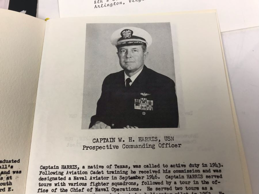 Change Of Command Program For USS Coral Sea CVA-43 1971 And 1972, Signed Photograph Of USS Kitty Hawk, Signed 1978 Letter From Navy Commander In Chief Pacific Maurice F. Weisner And More [Photo 10]