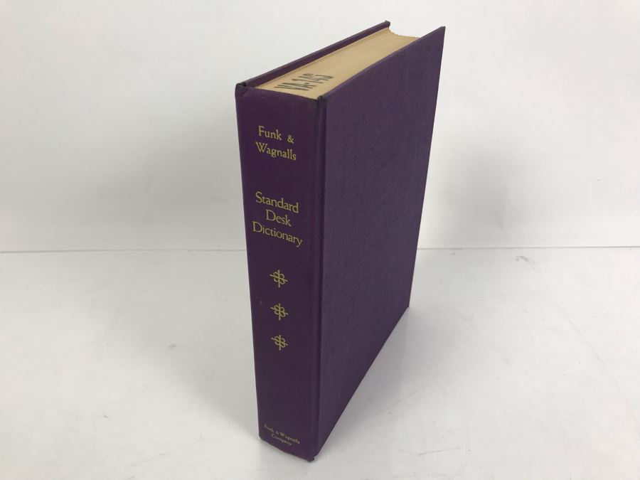 1964 Purple Funk & Wagnalls Standard Desk Dictionary From VFA-146 Strike Fighter Squadron 146 US Navy Blue Diamonds [Photo 1]