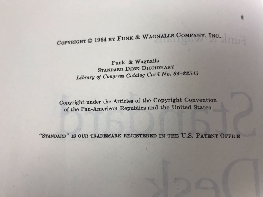 1964 Purple Funk & Wagnalls Standard Desk Dictionary From VFA-146 Strike Fighter Squadron 146 US Navy Blue Diamonds [Photo 7]