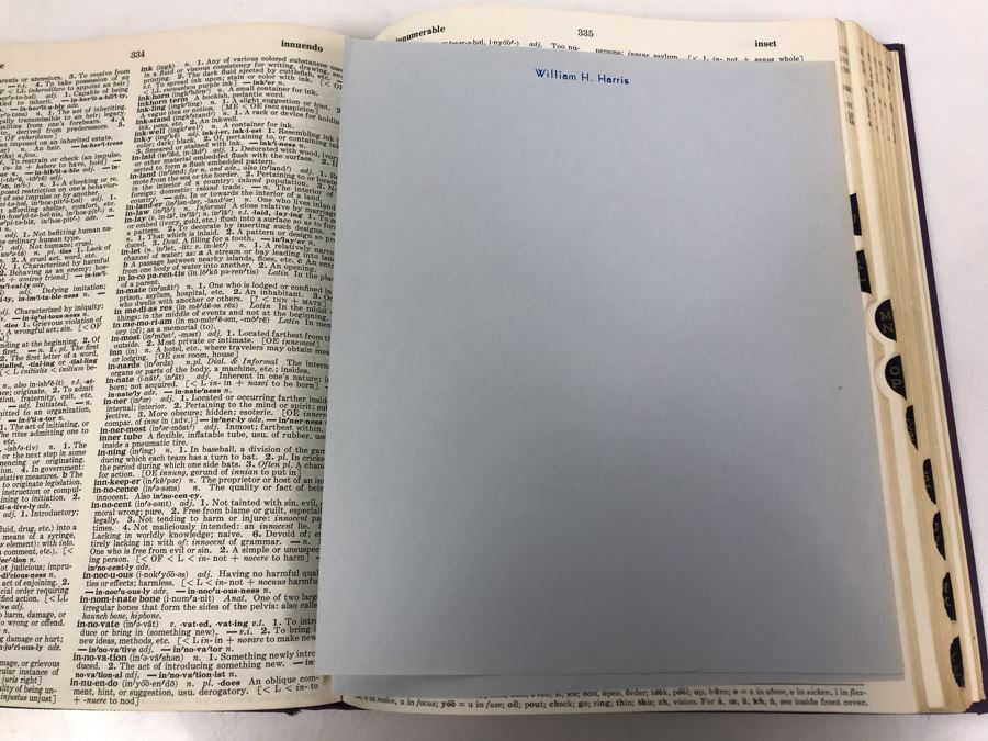 1964 Purple Funk & Wagnalls Standard Desk Dictionary From VFA-146 Strike Fighter Squadron 146 US Navy Blue Diamonds [Photo 8]