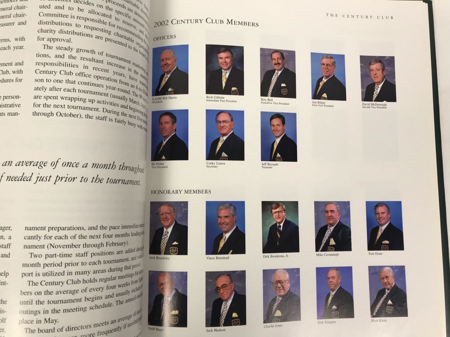 Pair Of The PGA Tour In San Diego Books Golden Anniversary Edition 1952-2002 From The Century Club RADM Bill Harris Was President Of The Century Club San Diego [Photo 14]