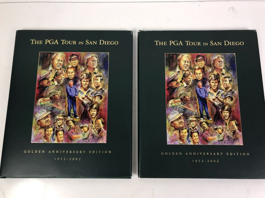 Pair Of The PGA Tour In San Diego Books Golden Anniversary Edition 1952-2002 From The Century Club RADM Bill Harris Was President Of The Century Club San Diego [Photo 1]