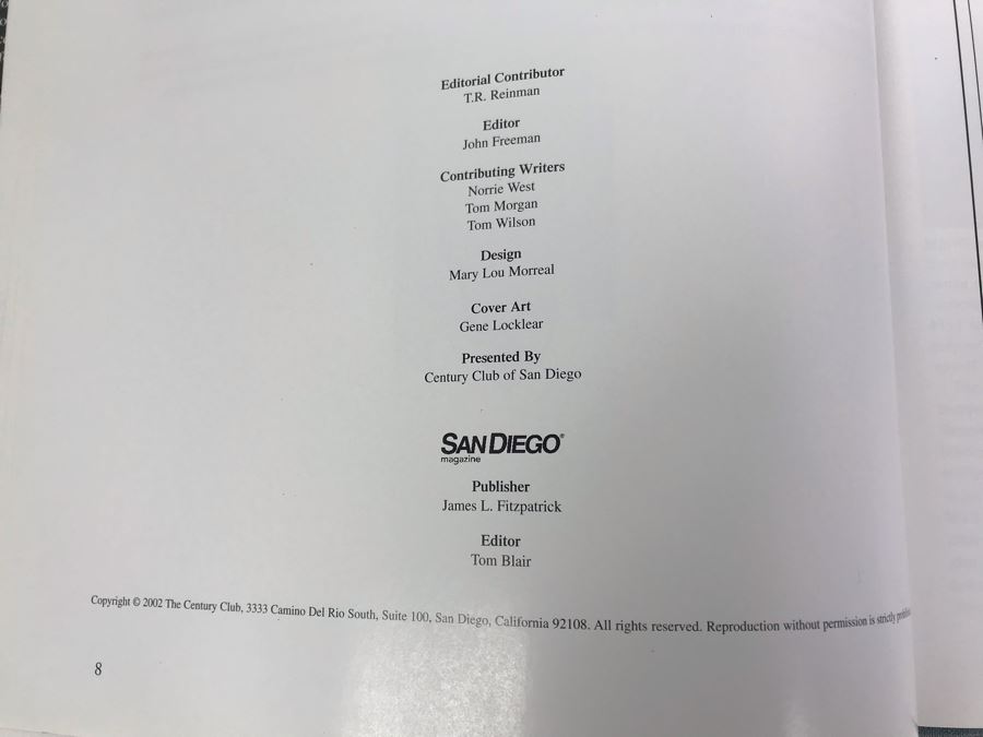 Pair Of The PGA Tour In San Diego Books Golden Anniversary Edition 1952-2002 From The Century Club RADM Bill Harris Was President Of The Century Club San Diego [Photo 11]