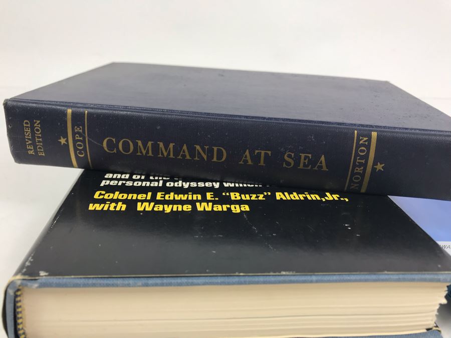 (3) Books: Return To Earth By Buzz Aldrin, US Navy Air Wings And Command At Sea A Guide For The Naval Officer [Photo 4]