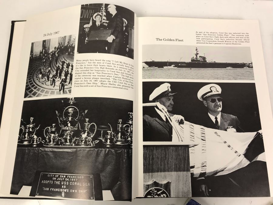 (3) Programs On The Decommissioning Of The USS Coral Sea (CV 43) Norfolk, VA 1990, Navy Book On San Francisco's Own USS Coral Sea And (4) The Hook Journals Of Carrier Aviation [Photo 20]