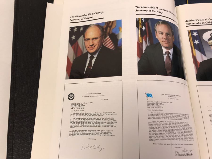 (3) Programs On The Decommissioning Of The USS Coral Sea (CV 43) Norfolk, VA 1990, Navy Book On San Francisco's Own USS Coral Sea And (4) The Hook Journals Of Carrier Aviation [Photo 10]