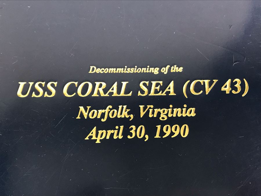 (3) Programs On The Decommissioning Of The USS Coral Sea (CV 43) Norfolk, VA 1990, Navy Book On San Francisco's Own USS Coral Sea And (4) The Hook Journals Of Carrier Aviation [Photo 4]
