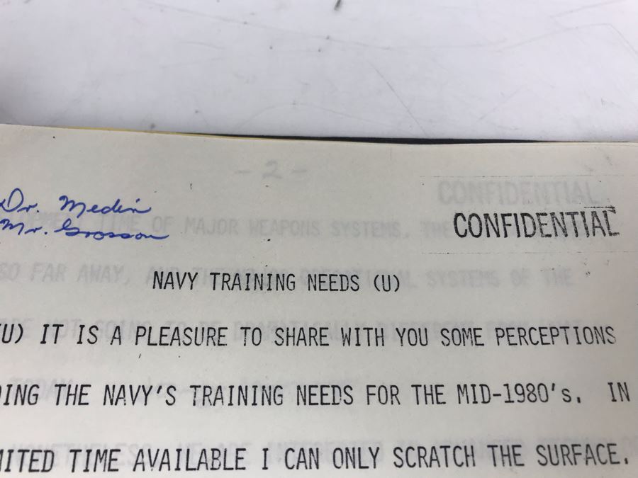 Notebook With Dozens Of Speeches Written And Delivered By William 'Bill' H. Harris, RADM, USN (Ret.) Incl Speeches Addressing Vietnam War Coral Sea Combat Deployment Debrief & (2) Change Of Command Programs Commander Light Attack Wing Pacific - See Photos [Photo 30]