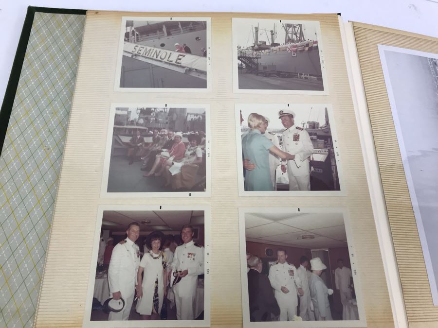 Photo Book Containing Photos Of US Navy Ship Seminole (LKA-104) And 1969 Change Of Command Invite And Program - See Photos [Photo 10]