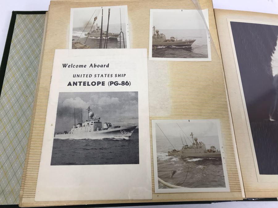 Photo Book Containing Photos Of US Navy Ship Seminole (LKA104) And