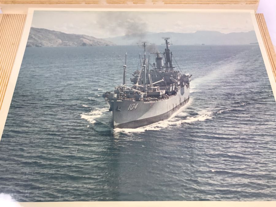 Photo Book Containing Photos Of US Navy Ship Seminole (LKA-104) And 1969 Change Of Command Invite And Program - See Photos [Photo 36]