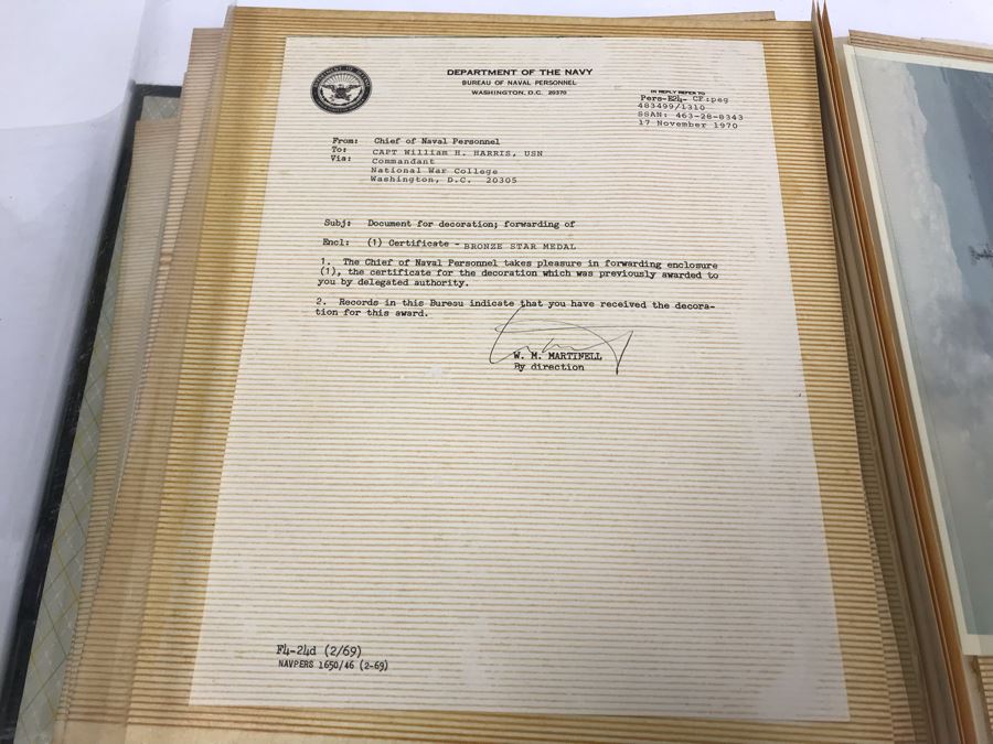 Photo Book Containing Photos Of US Navy Ship Seminole (LKA-104) And 1969 Change Of Command Invite And Program - See Photos [Photo 34]