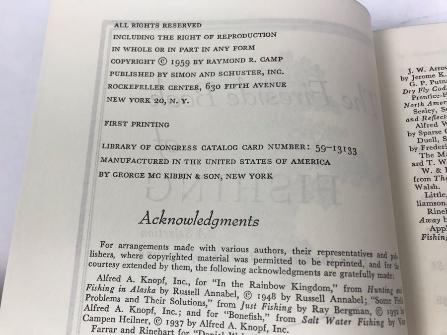 (3) Books: This Fascinating Animal World By Alan Devoe, Hunting In North America First Edition And The Fireside Book Of Fishing: A Selection From The Great Literature Of Angling First Printing [Photo 8]