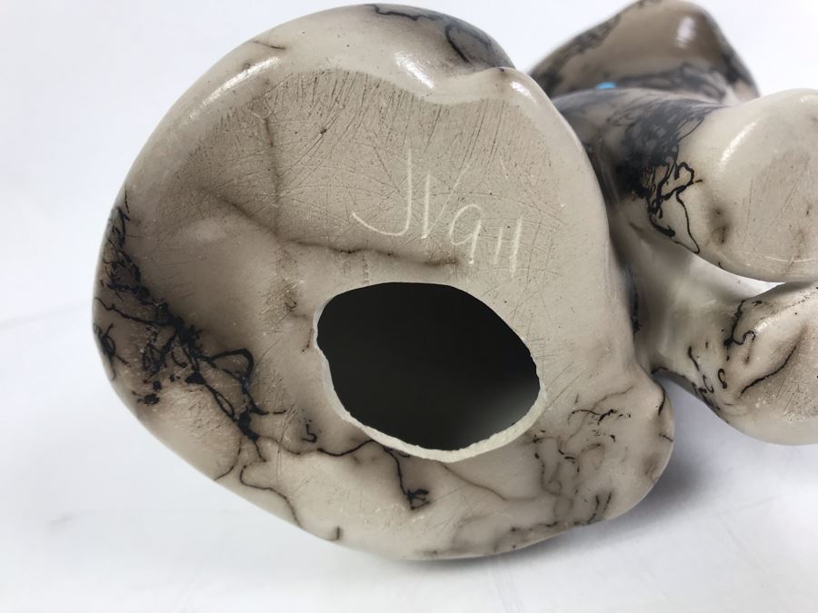 Navajo Horsehair Pottery Of Cat [Photo 11]