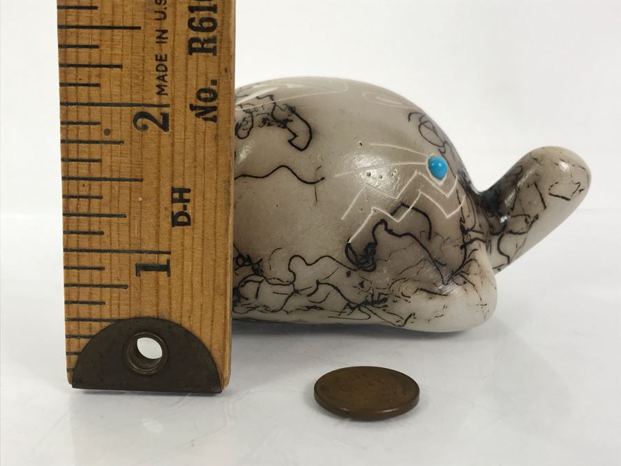 Navajo Horsehair Pottery Of Turtle [Photo 8]
