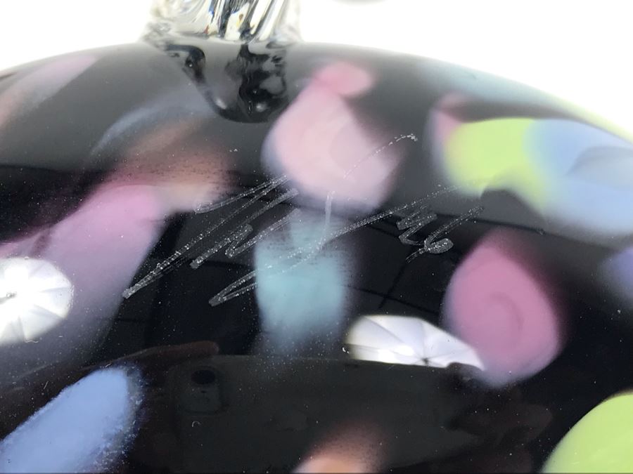 Pair Of Art Glass Fish Sculptures - Fish On Right Is Signed [Photo 11]