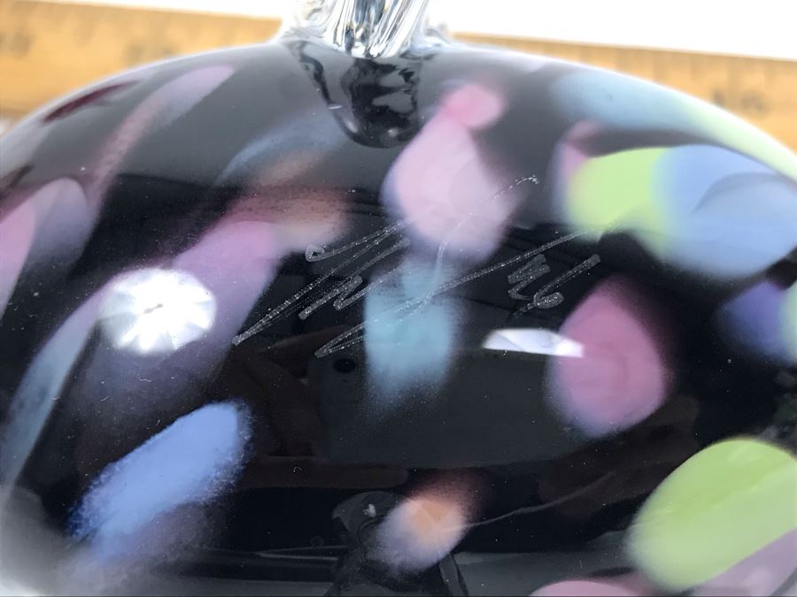 Pair Of Art Glass Fish Sculptures - Fish On Right Is Signed [Photo 10]