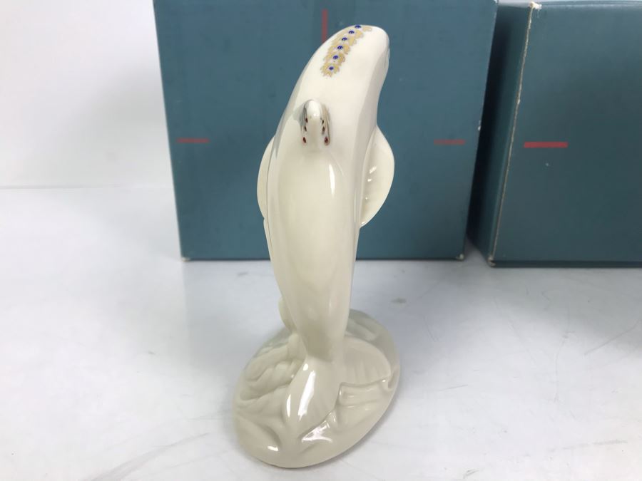 LENOX Vase And Dolphin Figurine With Original Boxes [Photo 2]