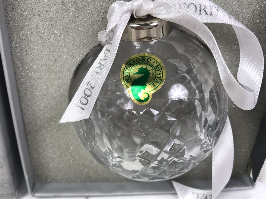 Waterford Crystal The Times Square Collection Ornament With Box And Hand Painted Hen Figurine From Hollohaza Hungary [Photo 7]