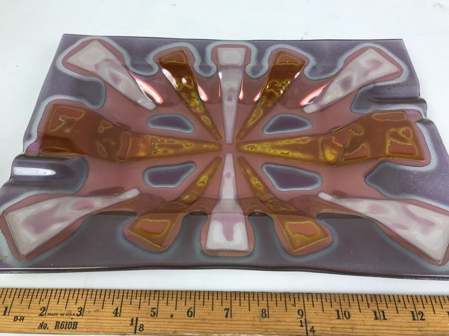 Large Vintage 1950's Mid-Century Modern Signed Higgins Ashtray 15' X 9' [Photo 3]