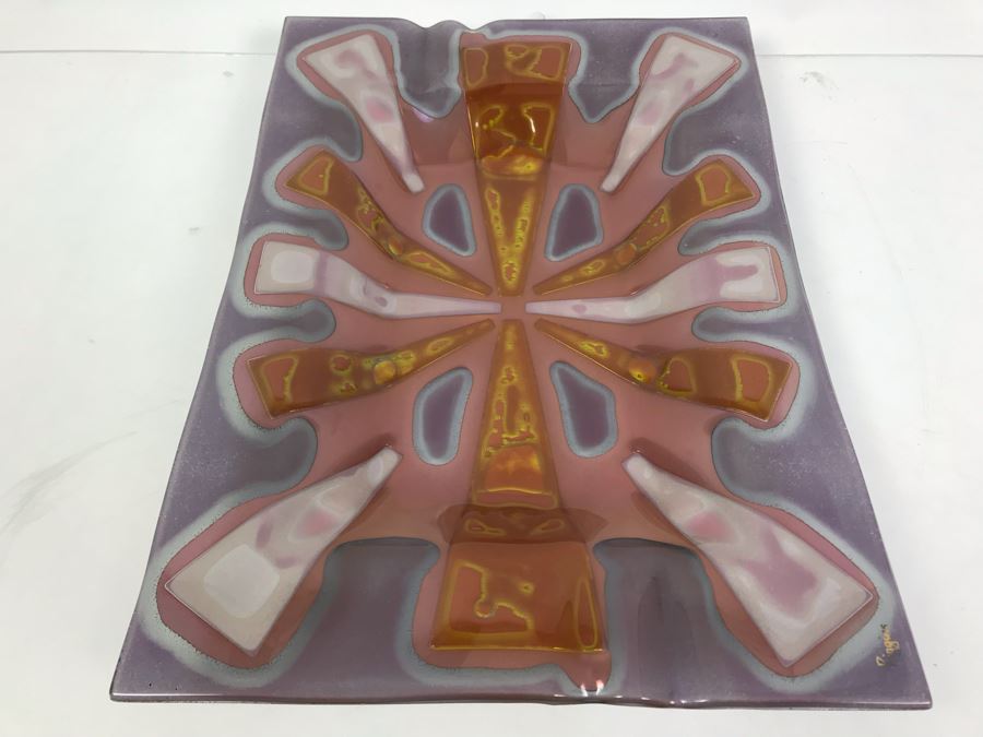 Large Vintage 1950's Mid-Century Modern Signed Higgins Ashtray 15' X 9' [Photo 8]