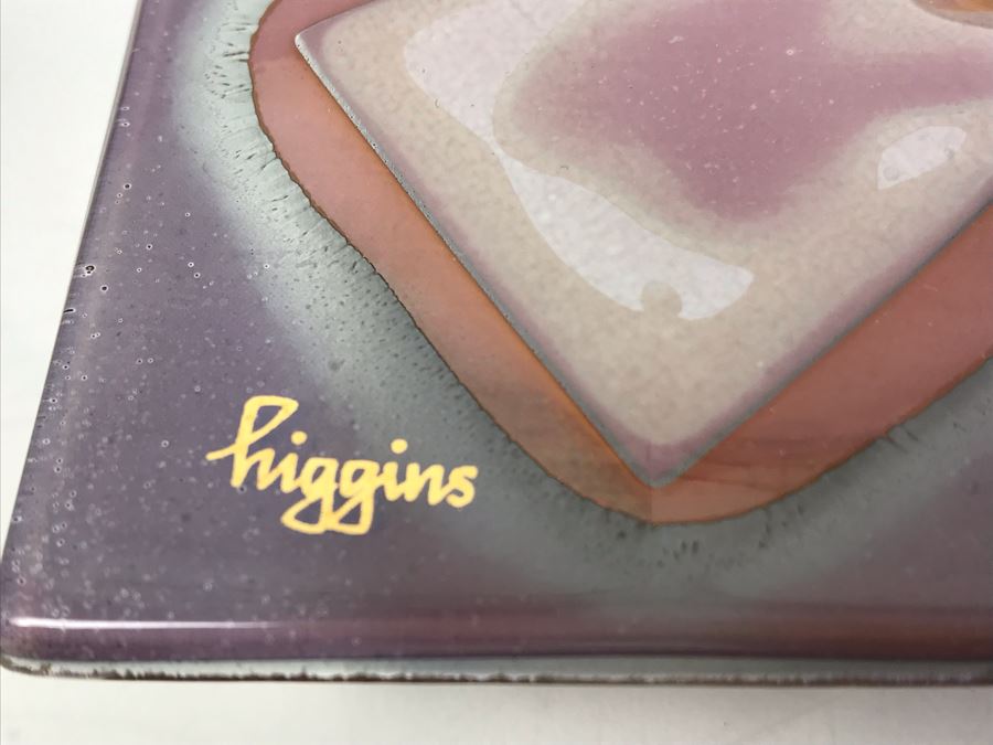 Large Vintage 1950's Mid-Century Modern Signed Higgins Ashtray 15' X 9' [Photo 2]