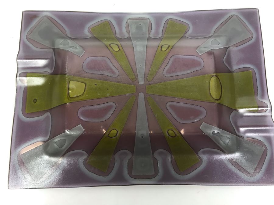 Large Vintage 1950's Mid-Century Modern Signed Higgins Ashtray 15' X 9' [Photo 9]