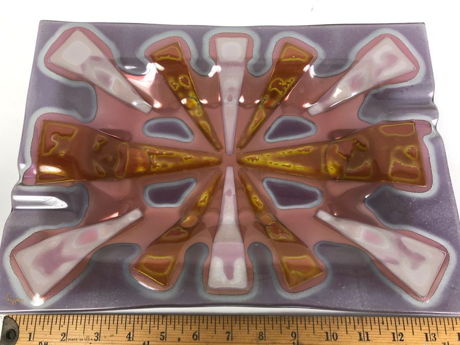 Large Vintage 1950's Mid-Century Modern Signed Higgins Ashtray 15' X 9' [Photo 5]