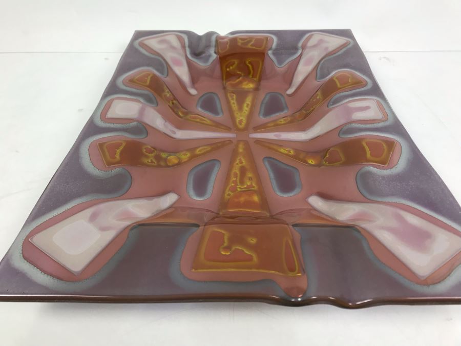 Large Vintage 1950's Mid-Century Modern Signed Higgins Ashtray 15' X 9' [Photo 6]