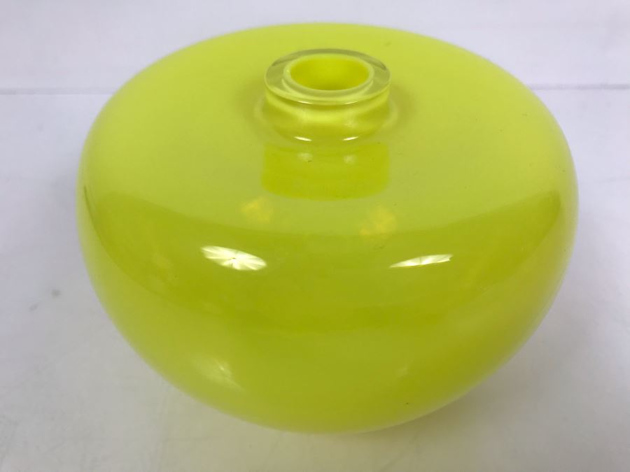 Salviati Murano Art Glass Green Vase 3'H [Photo 5]