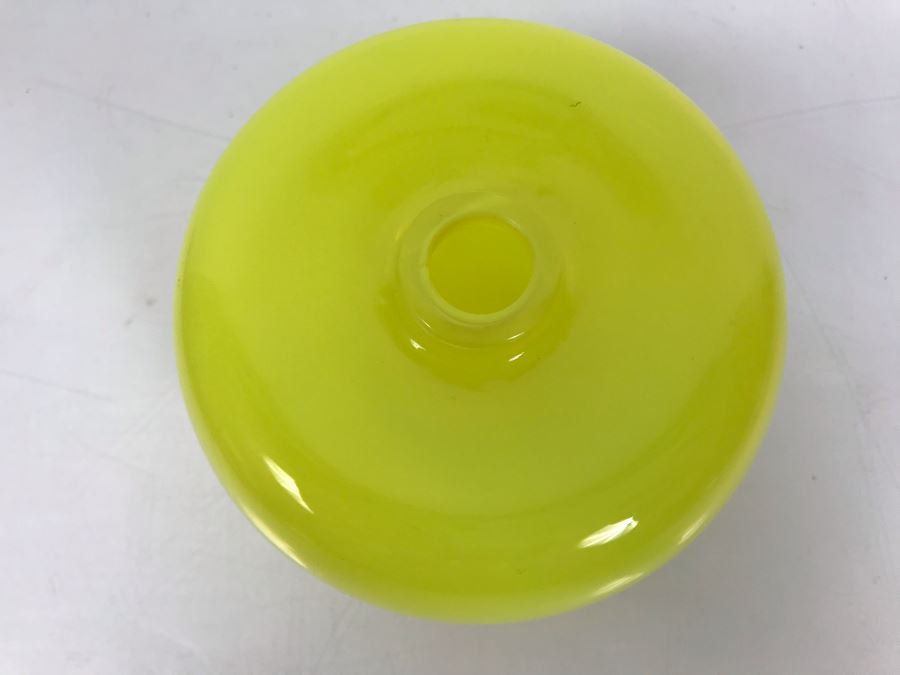 Salviati Murano Art Glass Green Vase 3'H [Photo 4]