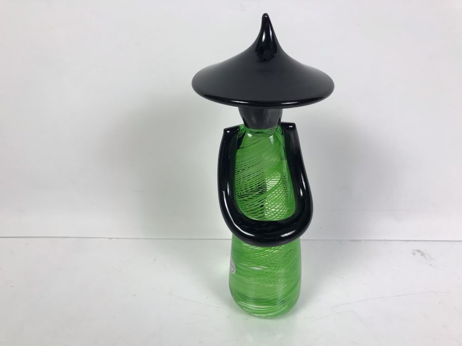 Signed Rossi Murano Art Glass Asian Figurine 10'H [Photo 3]