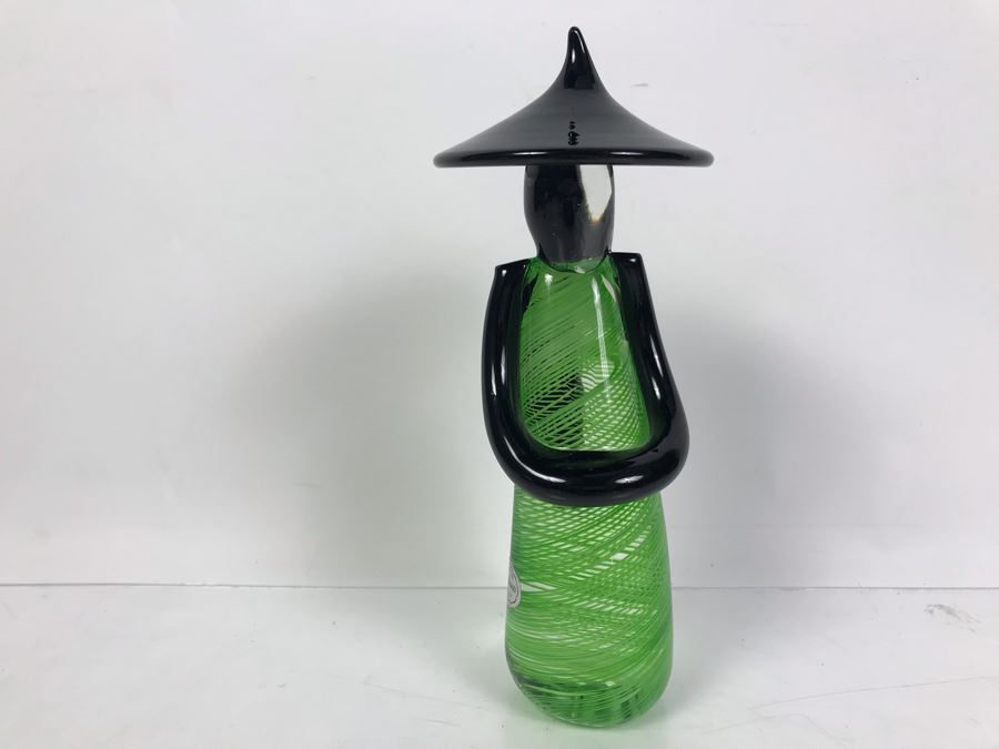 Signed Rossi Murano Art Glass Asian Figurine 10'H [Photo 2]