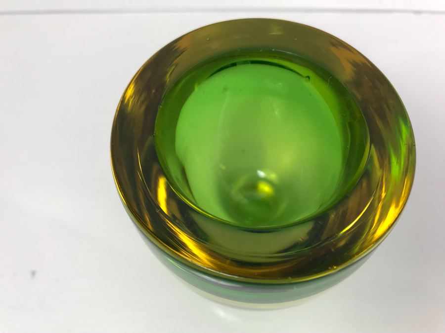 Set Of (3) Signed Vintage Italian Murano Glass Bowls By Flavio Poli [Photo 18]