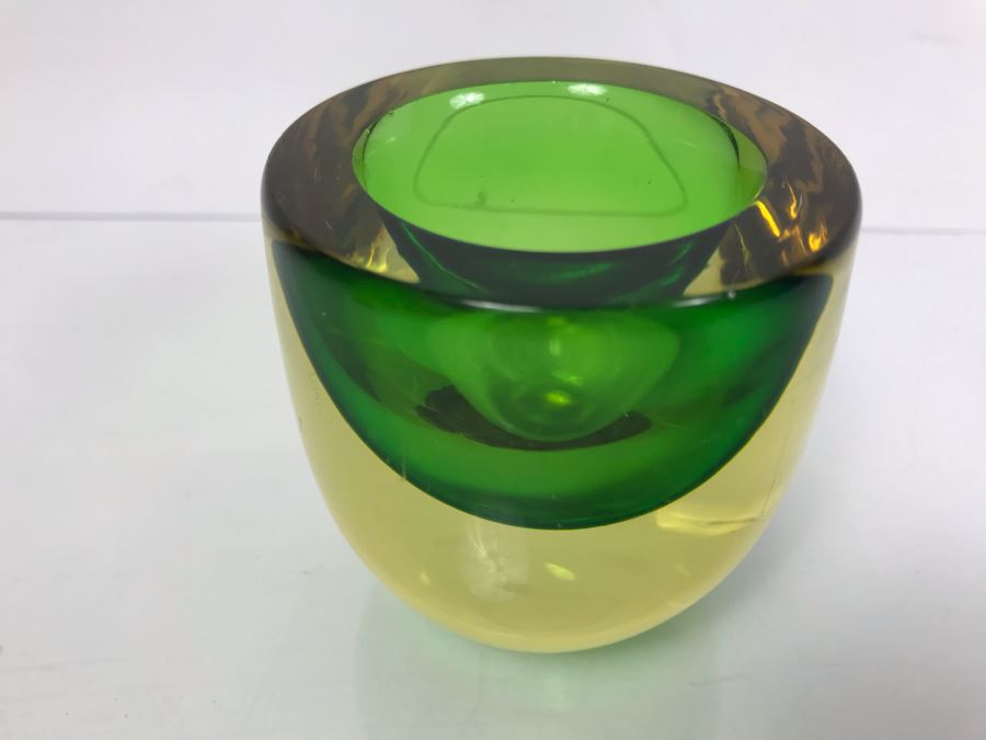 Set Of (3) Signed Vintage Italian Murano Glass Bowls By Flavio Poli [Photo 17]
