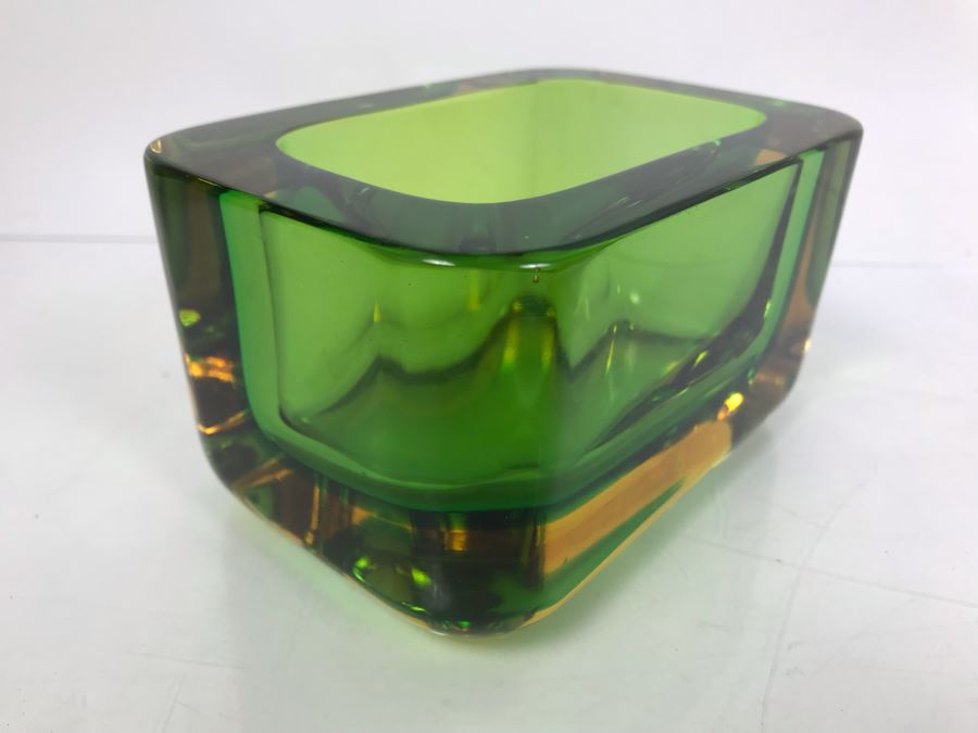 Set Of (3) Signed Vintage Italian Murano Glass Bowls By Flavio Poli [Photo 13]