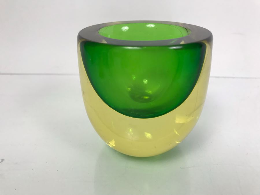 Set Of (3) Signed Vintage Italian Murano Glass Bowls By Flavio Poli [Photo 19]