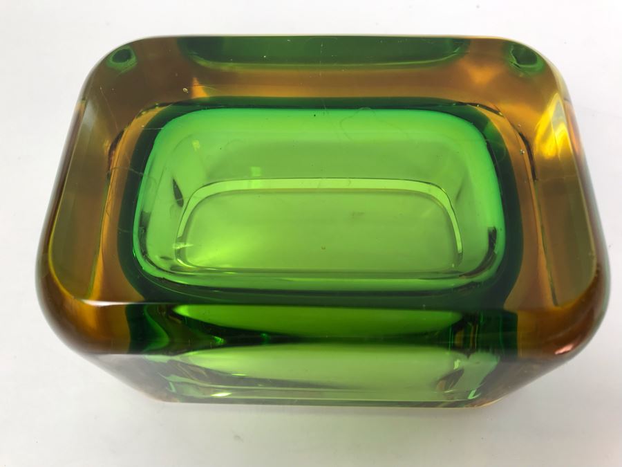 Set Of (3) Signed Vintage Italian Murano Glass Bowls By Flavio Poli [Photo 15]