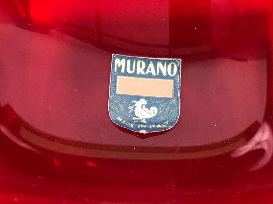 Set Of (3) Signed Vintage Italian Murano Glass Bowls By Flavio Poli [Photo 10]