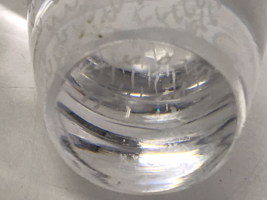 Pair Of Signed Vicke Lindstrand Kosta Boda Pioneer Swedish Glass Artist Animal Figurines: Owl And Bird And Signed BACCARAT France Crystal Dish [Photo 15]